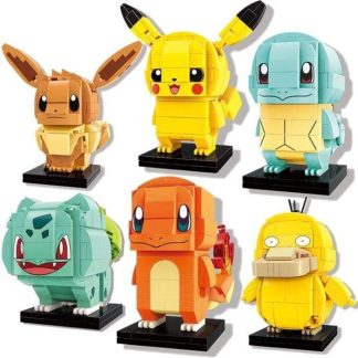 Pokemon Baustein Sets  Bisasam Evoli Pikachu Glumanda Schiggy Enton
