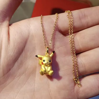 Pokemon Anhänger Kette Pikachu Gold – Bild 3