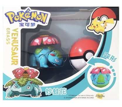 Pokemon Figuren Pokeball Set mit Pikachu, Glurak, Bisaflor, Turtok, Garados – Bild 2