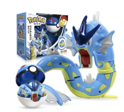 Pokemon Figuren Pokeball Set mit Pikachu, Glurak, Bisaflor, Turtok, Garados – Bild 3