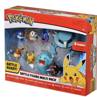 Pokemon Battle Set mit Pikachu, Robball, Bauz, Cosmog, Metang, Evoli, Flamiau und Woingenau