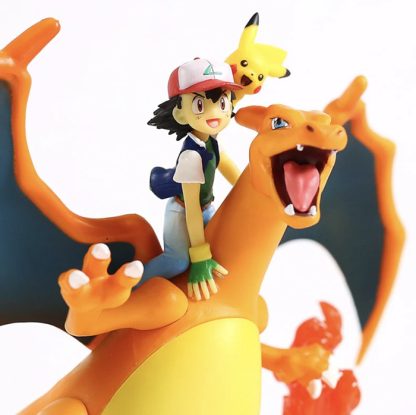 Pokemon Figuren Ash Ketchum & Charizard / Glurak – Bild 4