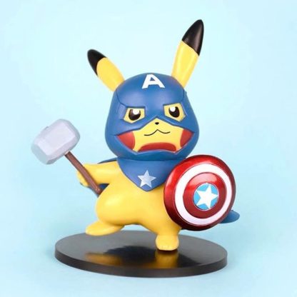 Pokemon Figur  Pikachu Captain America – Bild 2