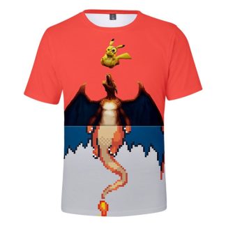 Pokemon T-Shirt Glurak & Pikachu