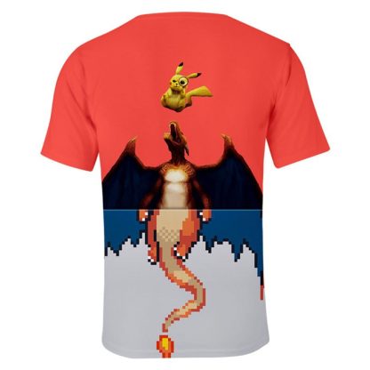 Pokemon T-Shirt Glurak & Pikachu – Bild 2